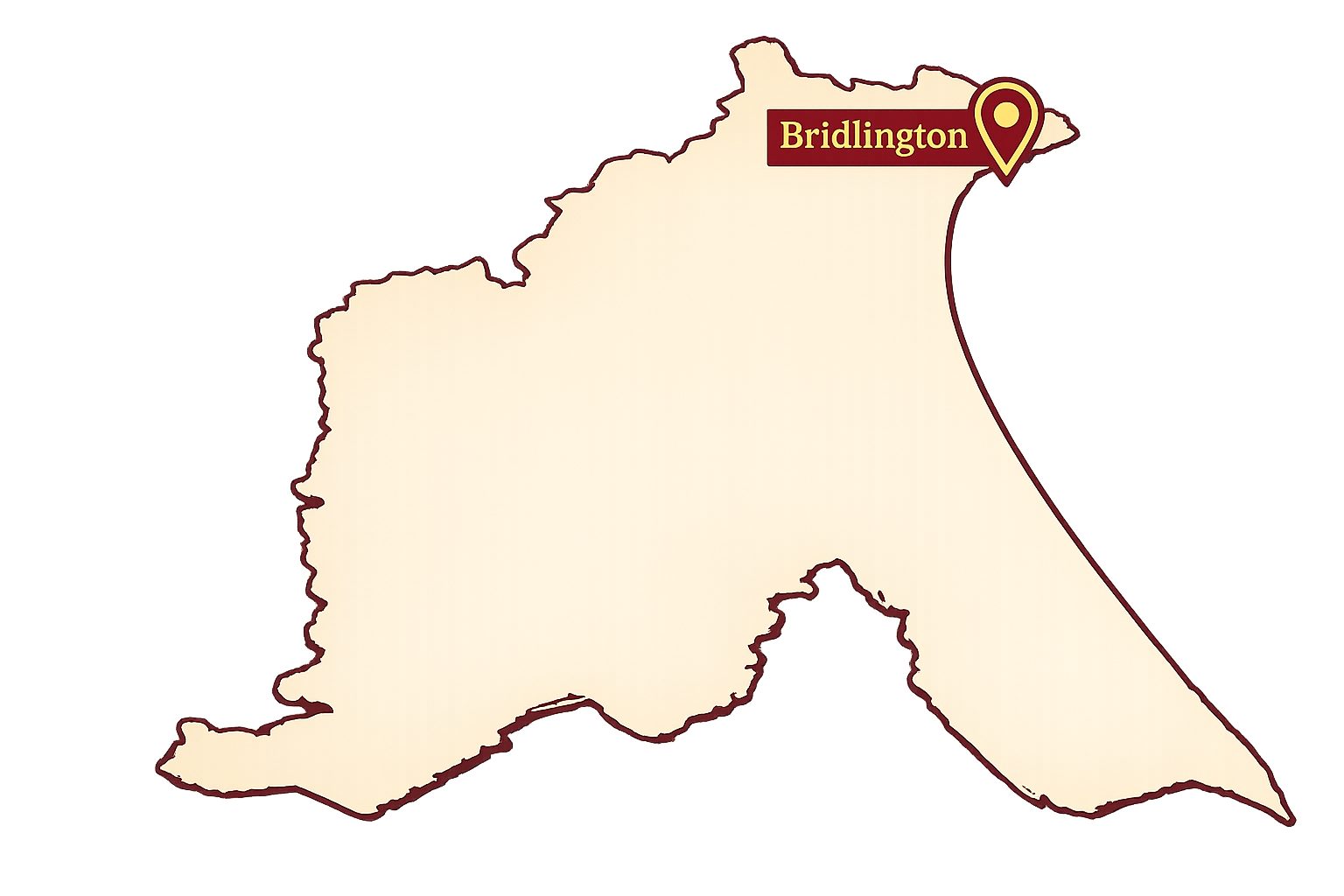 East Riding of Yorkshire with Bridlington marked